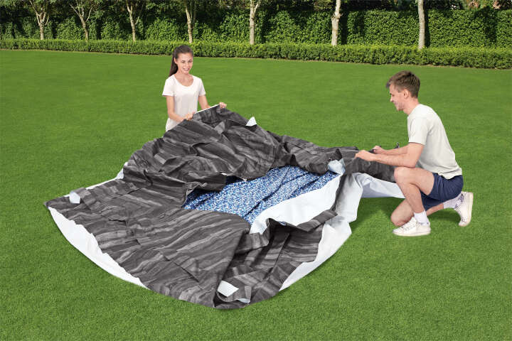 Bestway Steel Pro MAX™ Frame Pool Komplett-Set mit Filterpumpe rund 427 x 107 cm